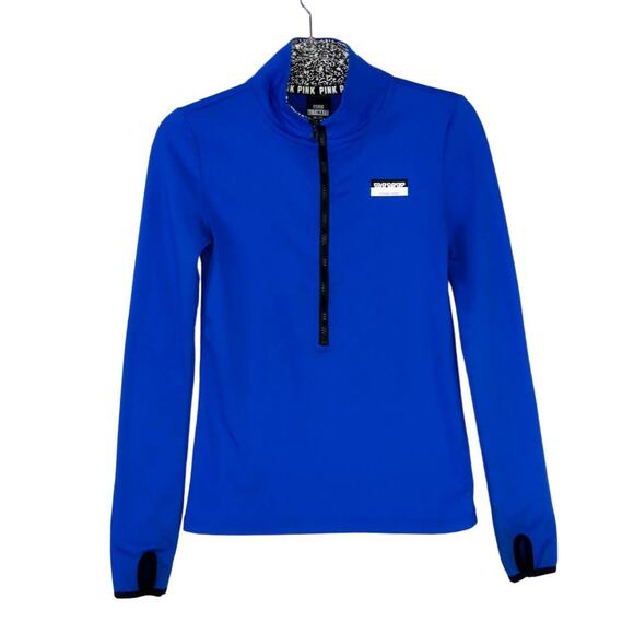 Victoria's Secret PINK Ultimate Half Zip Pullover Blue XS - Picture 1 of 4